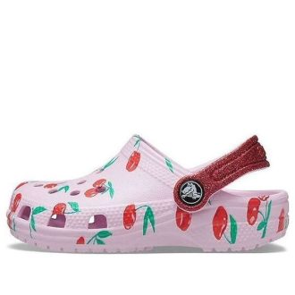 Crocs (PS) Classic clog Εκτύπωση φρούτων Κομψά αθλητικά ροζ σανδάλια 207150-6GD