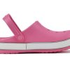 Μινιμαλιστικά αθλητικά ροζ σανδάλια Crocs (PS) Crocband Bold Logo για εξωτερικούς χώρους με επίπεδη τακούνι Μινιμαλιστικά αθλητικά ροζ σανδάλια Crocs (PS) Crocband Bold Logo για εξωτερικούς χώρους με επίπεδη τακούνι