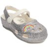 Crocs (PS) Αθλητικά Ασημένια Σανδάλια Εξωτερικού Χώρου Flat Heel Shiny 206370-93R Crocs (PS) Αθλητικά Ασημένια Σανδάλια Εξωτερικού Χώρου Flat Heel Shiny 206370-93R