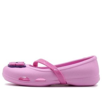 Crocs (PS) Lina Flat μικρά casual ροζ σανδάλια 205040-6I2