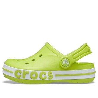 Crocs (PS) Outdoor Flat Heel Beach Sports Green Sindals 205100-3TX