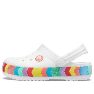 Crocs Rainbow Outdoor Beach Sports Big Boys Λευκά σανδάλια 207007-100