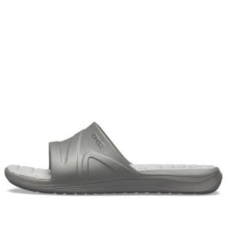Crocs Reviva Cozy αντιολισθητικές επίπεδες αθλητικές παντόφλες Unisex γκρι 205546-0DV