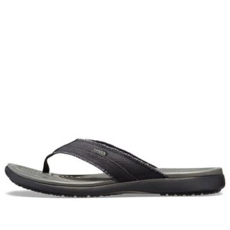 Σαγιονάρες καμβά Crocs Santa Cruz “Black Slate Grey” 205612-0DD