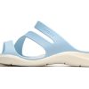 Crocs (WMNS) Αθλητικές παντόφλες επίπεδης φτέρνας μπλε 203998-4JQ
