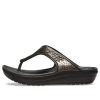Crocs (WMNS) Χονδρή σόλα μαύρη, χάλκινη σαγιονάρες 205604-0FG