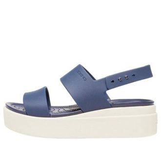 Crocs (WMNS) Brooklyn Thick Sole Sandals Blue Grey “Blue Grey” 206453-46K