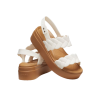 Crocs (WMNS) Brooklyn Woven Wedge σανδάλια “White Brown” 209977-0WV