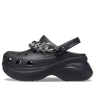 Crocs (WMNS) Classic Clog ρετρό σανδάλια μαύρο ασημί 206662-067