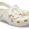 Crocs (WMNS) Classic Clog 3d Flower Λευκά σανδάλια 205587-159