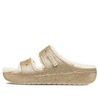 Crocs (WMNS) Classic Cozzzy Glitter σανδάλια “Multi Gold” 208124-93S