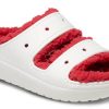 Crocs (WMNS) Classic Cozzzy Γιορτινό πουλόβερ Σανδάλι “White Red” 209227-90H