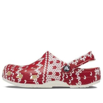 Crocs (WMNS) Classic Holiday πουλόβερ Graphic “Red White” 209237-90H