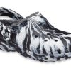 Crocs (WMNS) Classic Lined Clog Σανδάλια εξωτερικού χώρου “Marbled White Black” 207180-103