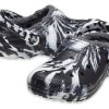 Crocs (WMNS) Classic Lined Clog Σανδάλια εξωτερικού χώρου “Marbled White Black” 207180-103