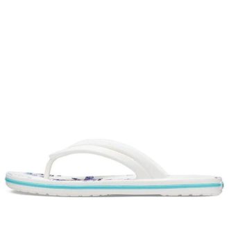 Crocs (WMNS) Crocband Flowers Flip-flops White 206101-1C8
