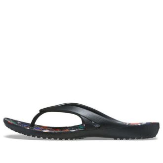 Crocs (WMNS) Kadee 2 Printed Flip Minimalistic Casual Flip-flops Black 206866-001