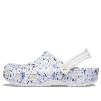 Crocs (WMNS) Liberty London x Crocs Classic Clog Beach Flowers Λευκά σανδάλια 206447-97E