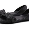 Crocs (WMNS) Lina Embellished D”Orsay Flat “μαύρο” 204361-060
