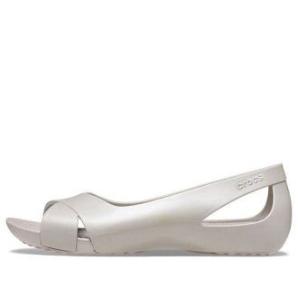 Crocs (WMNS) Minimalistic Casual Flat Λευκά σανδάλια 206106-018