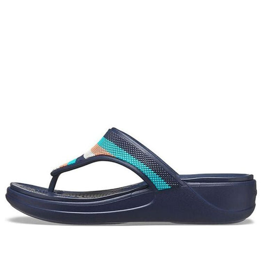 Crocs (WMNS) Monterey Bead Strap Wedge “Dark Blue” 206641-4HQ Crocs (WMNS) Monterey Bead Strap Wedge “Dark Blue” 206641-4HQ