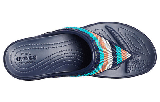 Crocs (WMNS) Monterey Bead Strap Wedge “Dark Blue” 206641-4HQ Crocs (WMNS) Monterey Bead Strap Wedge “Dark Blue” 206641-4HQ