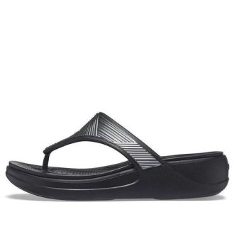 Crocs (WMNS) Monterey Metallic Stylish Μαύρες Παντόφλες 206850-001