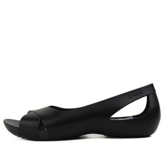 Crocs (WMNS) Serena Fashion Stylish μαύρα σανδάλια 206106-001
