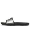 Crocs (WMNS) Sloane Shine Low Slide Flat Casual Μαύρες Ασημένιες Παντόφλες “Black Silver” 206921-001 Crocs (WMNS) Sloane Shine Low Slide Flat Casual Μαύρες Ασημένιες Παντόφλες “Black Silver” 206921-001