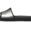 Crocs (WMNS) Sloane Shine Low Slide Flat Casual Μαύρες Ασημένιες Παντόφλες “Black Silver” 206921-001 Crocs (WMNS) Sloane Shine Low Slide Flat Casual Μαύρες Ασημένιες Παντόφλες “Black Silver” 206921-001