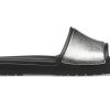 Crocs (WMNS) Sloane Shine Low Slide Flat Casual Μαύρες Ασημένιες Παντόφλες “Black Silver” 206921-001 Crocs (WMNS) Sloane Shine Low Slide Flat Casual Μαύρες Ασημένιες Παντόφλες “Black Silver” 206921-001