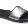Crocs (WMNS) Sloane Shine Low Slide Flat Casual Μαύρες Ασημένιες Παντόφλες “Black Silver” 206921-001 Crocs (WMNS) Sloane Shine Low Slide Flat Casual Μαύρες Ασημένιες Παντόφλες “Black Silver” 206921-001