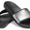 Crocs (WMNS) Sloane Shine Low Slide Flat Casual Μαύρες Ασημένιες Παντόφλες “Black Silver” 206921-001 Crocs (WMNS) Sloane Shine Low Slide Flat Casual Μαύρες Ασημένιες Παντόφλες “Black Silver” 206921-001