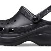 Crocs (WMNS) Small Whale Retro Crocs Thick Sole Black Sandals 206302-001 Crocs (WMNS) Small Whale Retro Crocs Thick Sole Black Sandals 206302-001