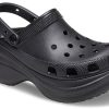 Crocs (WMNS) Small Whale Retro Crocs Thick Sole Black Sandals 206302-001 Crocs (WMNS) Small Whale Retro Crocs Thick Sole Black Sandals 206302-001