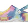 Crocs (WMNS) Κλασικά τσόκαρα Σύννεφα Tie Dye Εκτύπωση Ελαφριά άνετα αθλητικά σανδάλια Ροζ Μπλε 207151-94S