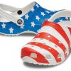Crocs (WMNS) USA Pattern Printing Ελαφρύ άνετα σανδάλια μπλε κόκκινο 205974-94S